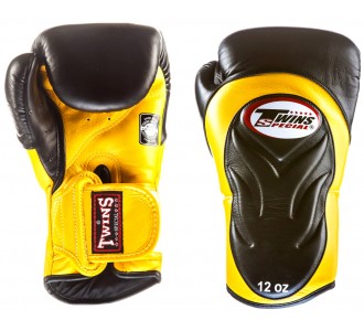 Боксерские перчатки Twins Special (BGVL-6 black-yellow)